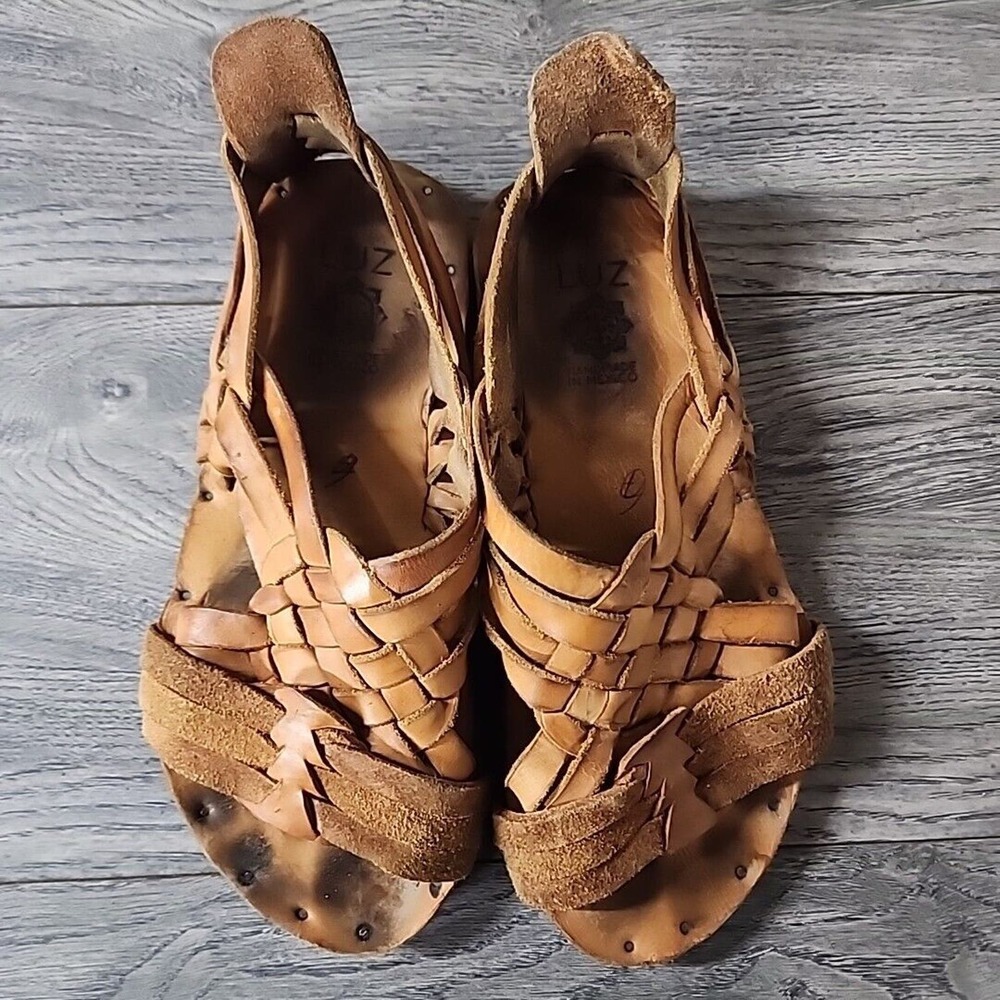 LUZ Leather Braided Hand Made Sandals Sz 9